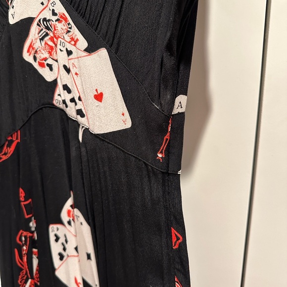 Trashy Diva Queen of Hearts crepe-de-chine maxi dress Size 4 - Picture 11 of 12